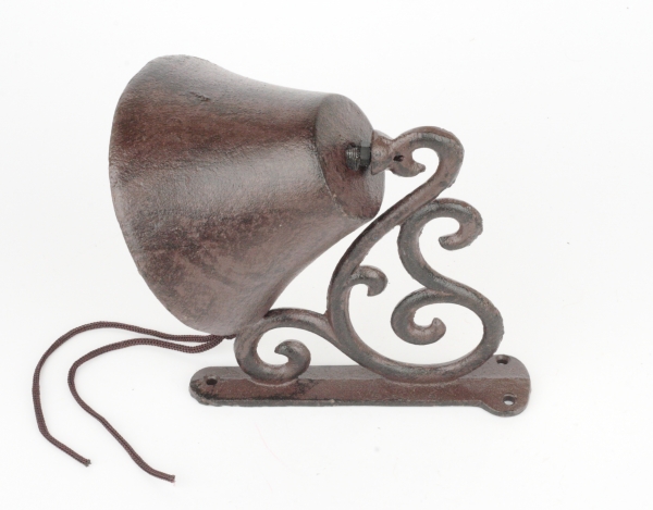 Litinový zvonek na konzoli 17x10x14,5cm