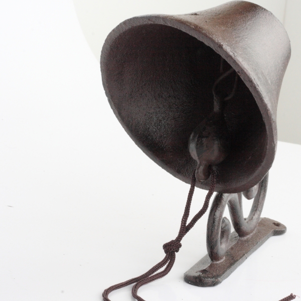 Litinový zvonek na konzoli 17x10x14,5cm