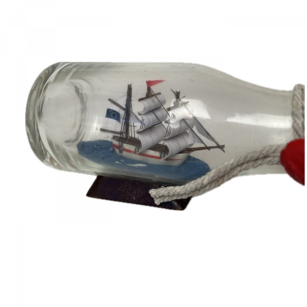 Lodička v láhvi 12,5 x 6 cm