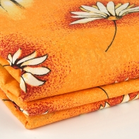 Ložní souprava kytka oranzova bílá 2+2 100% bavlna