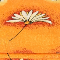 Ložní souprava kytka oranzova bílá 2+2 100% bavlna