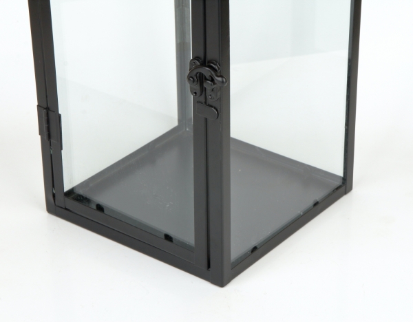 Lucerna černá kovová 42cm