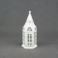 Lucerna domeček bílý 20,5cm
