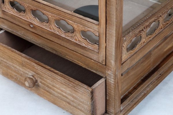 Lucerna dřevěná hnědá Sofie 88x32cm