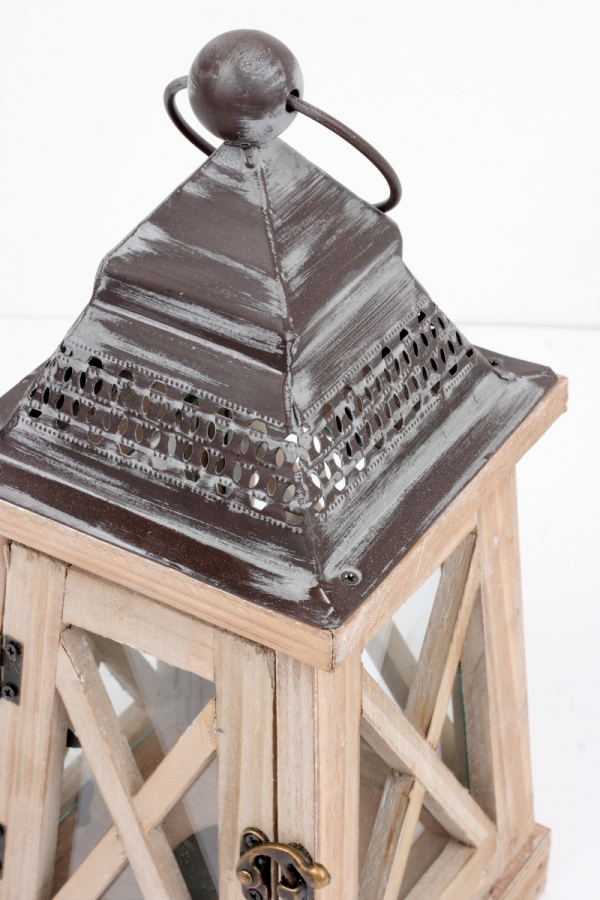 Lucerna dřevěná kónická 38cm