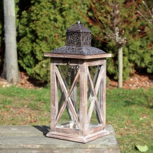 Lucerna dřevěná L 32cm