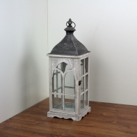 Lucerna dřevěná s patinou střední 60cm