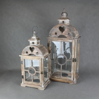 Lucerna dřevěná Sweet heart 55cm