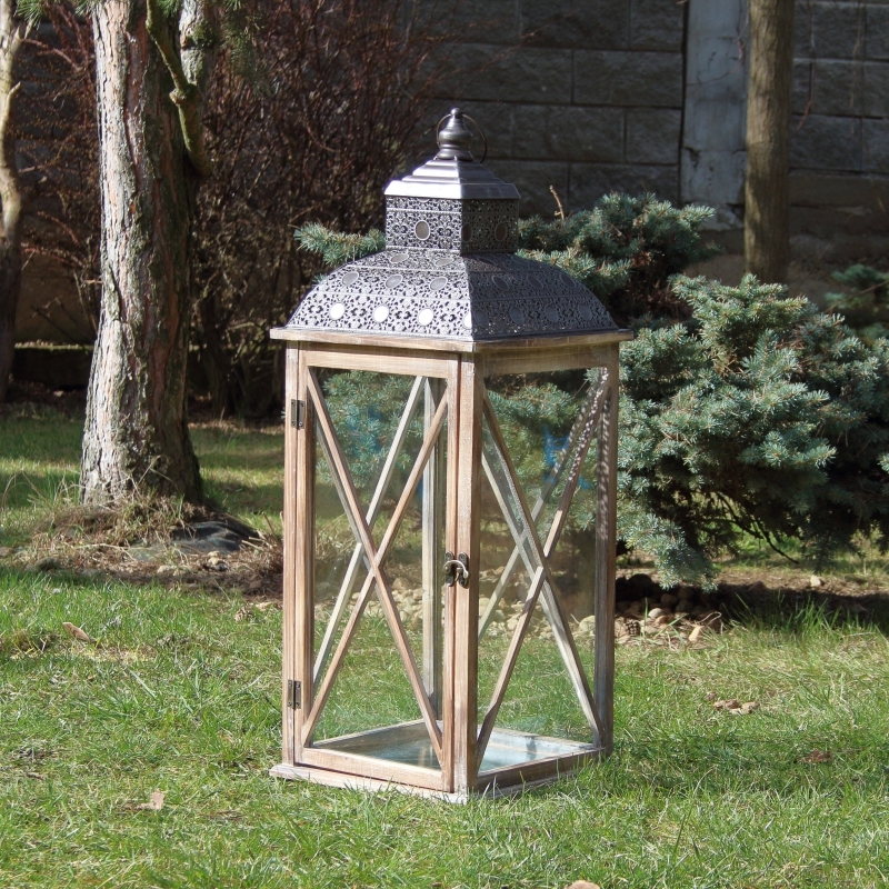 Lucerna dřevěná XXL 83cm 