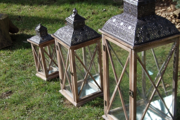 Lucerna dřevěná XXL 83cm 