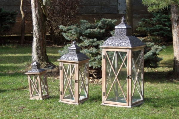 Lucerna dřevěná XXL 83cm 