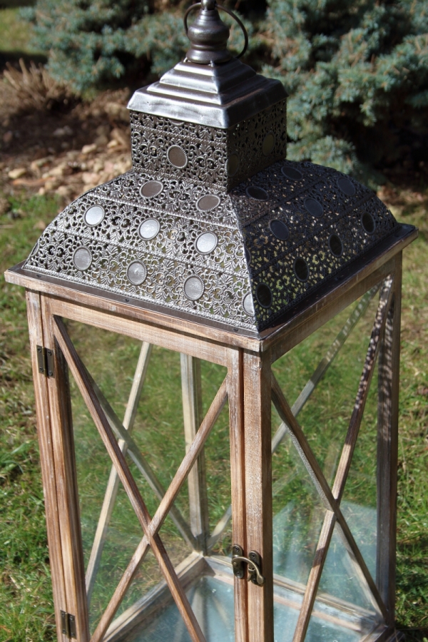 Lucerna dřevěná XXL 83cm 