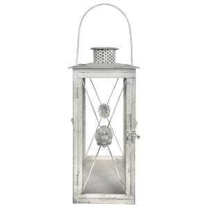 Lucerna kovová 18 x 18 x 37 cm lví hlavy