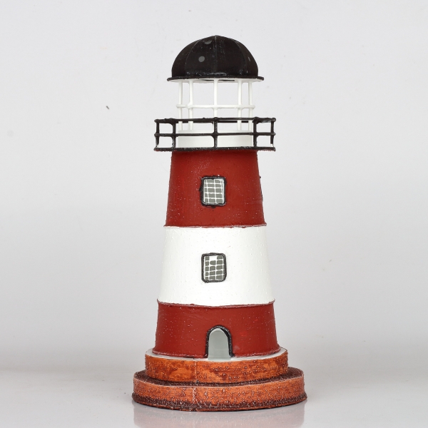 Lucerna na čajovou svíčku maják červený xcm