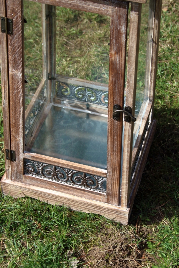 Lucerna na svíčku dřevěná XL 80cm