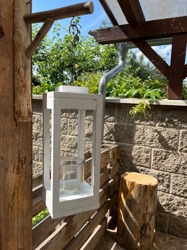 Lucerna na svíčku EKO bílá