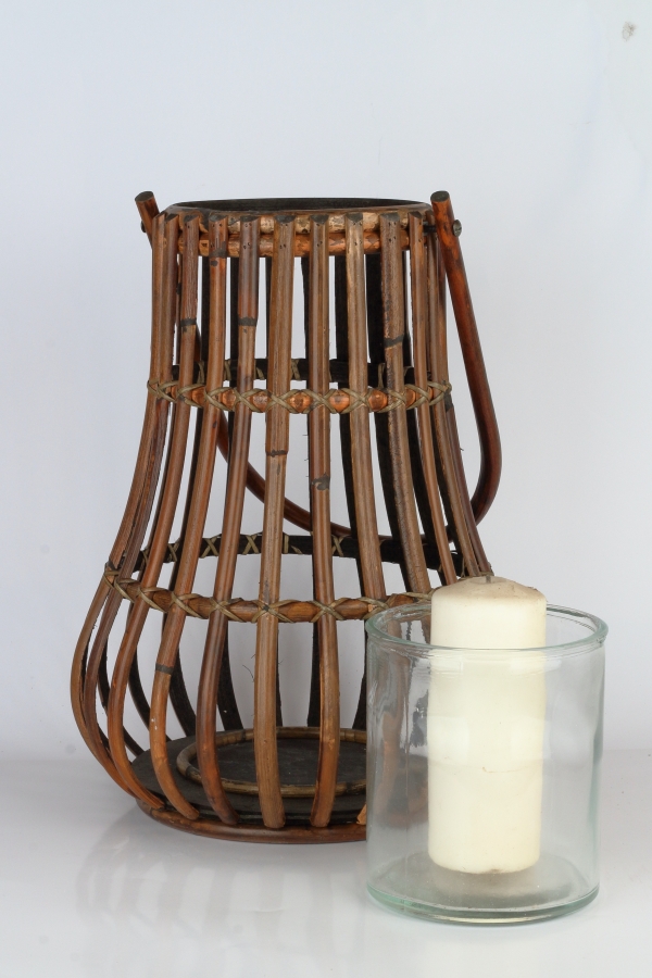 Lucerna na svíčku ratanová 34x46cm