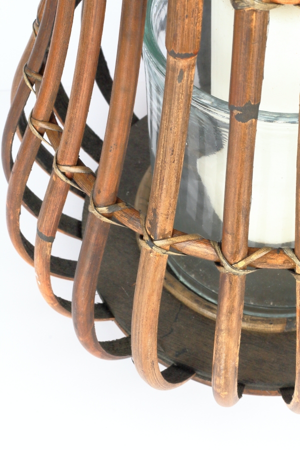 Lucerna na svíčku ratanová 34x46cm