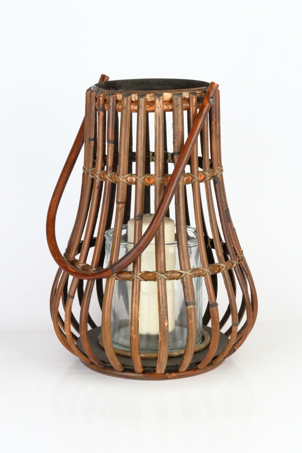 Lucerna na svíčku ratanová 34x46cm