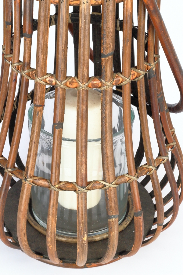 Lucerna na svíčku ratanová 34x46cm