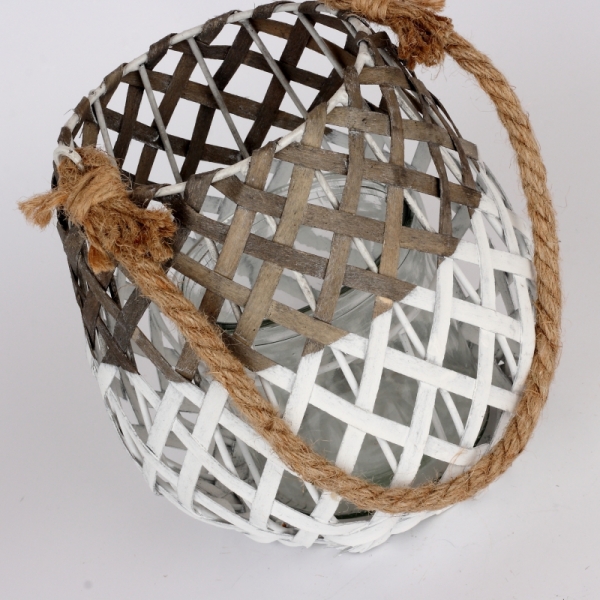 Lucerna pletená s provazem 17cm