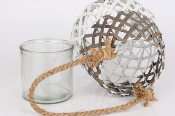 Lucerna pletená s provazem 17cm