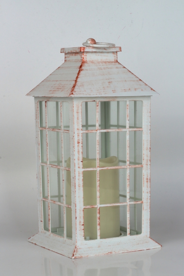 Lucerna s LED světlem na baterie bílá