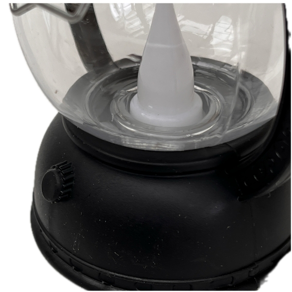 Lucerna s LED svíčkou – tichý plamínek vzpomínek 12cm