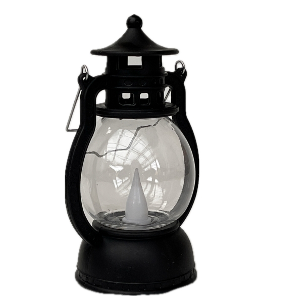 Lucerna s LED svíčkou – tichý plamínek vzpomínek 12cm