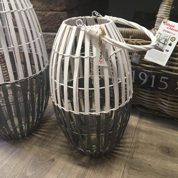 Lucerna šedobílá 40cm