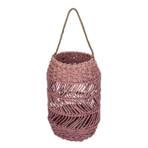 Lucerna závěsná se skleněným svícnem uvnitř 25 x 25 x 40 cm    