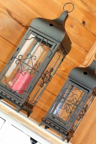 Lucerny černý kov (set 2ks) 44/32cm