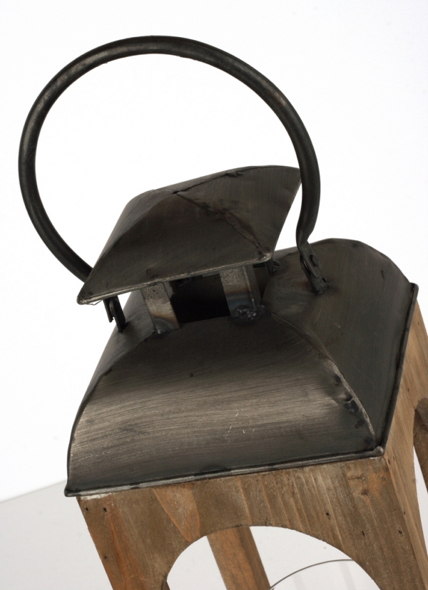 Luxusní dřevěná lucerna na svíčku 47cm