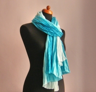 Luxusní hedvábné šátky Tyrkys