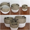 Luxusní kulaté proutěné koše 3ks