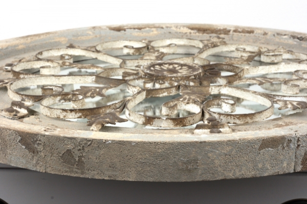 Luxusní kulaté vintage zrcadlo s patinou 60cm