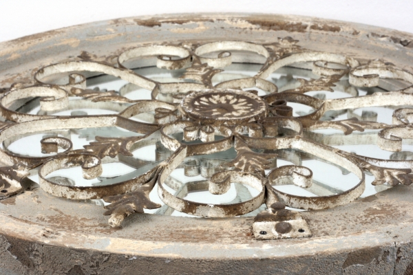 Luxusní kulaté vintage zrcadlo s patinou 60cm