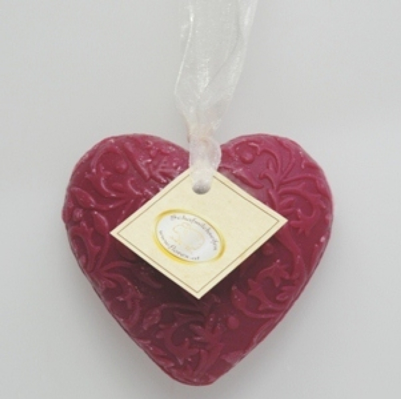 Luxusní mýdlo srdce na šňůrce orchidej