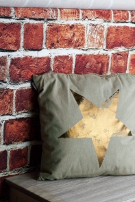 Luxusní polštář s výplní Gold star 45x45cm 