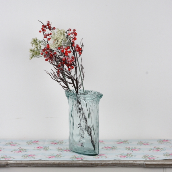 Luxusní skleněná váza 26x20cm