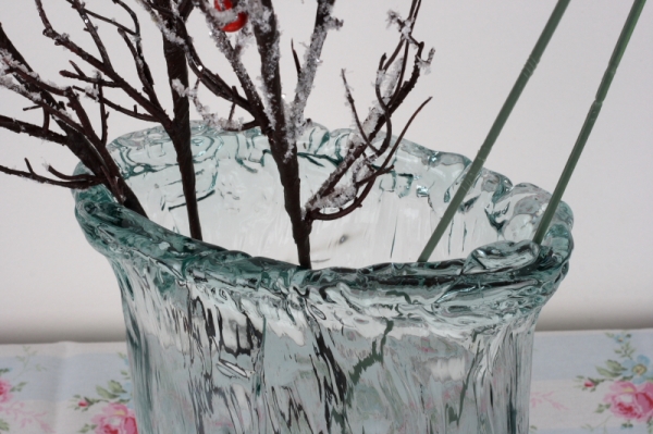 Luxusní skleněná váza 26x20cm