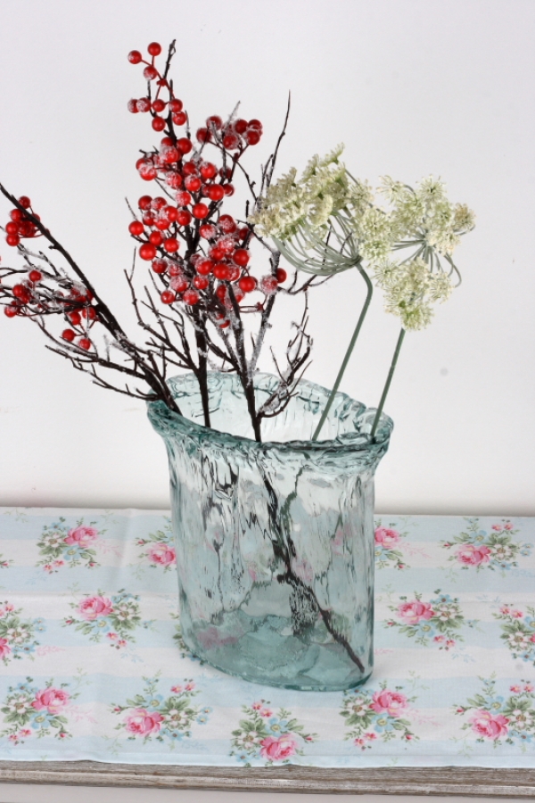 Luxusní skleněná váza 26x20cm