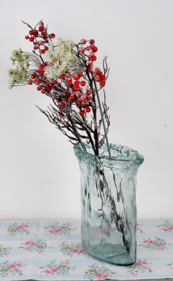 Luxusní skleněná váza 26x20cm