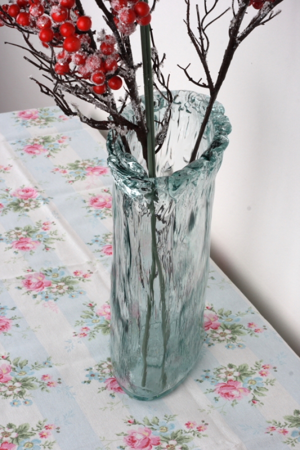 Luxusní skleněná váza 26x20cm