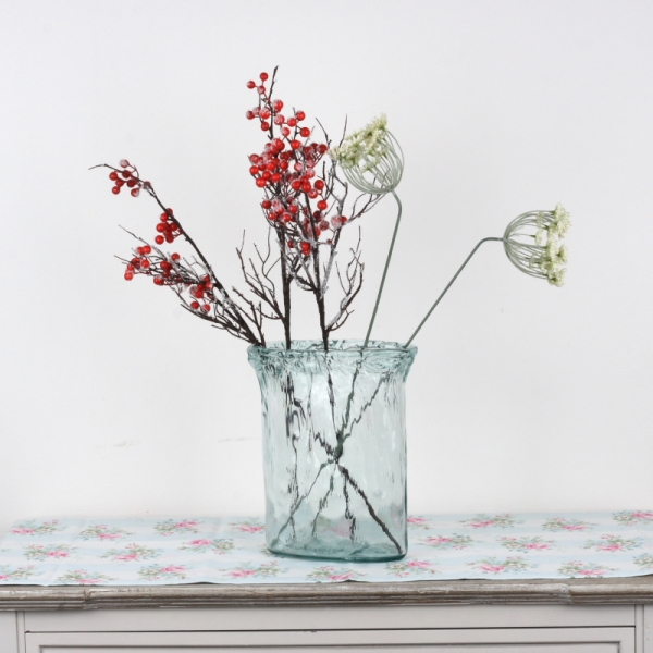 Luxusní skleněná váza 26x20cm