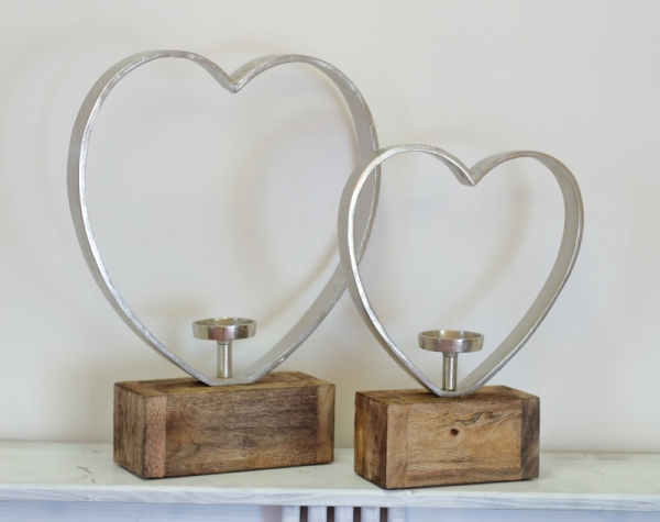 Luxusní svícen srdce 41cm