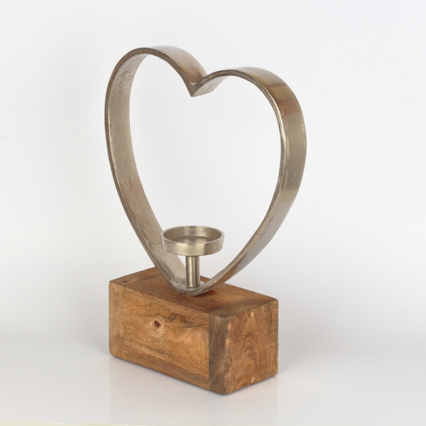 Luxusní svícen srdce 41cm