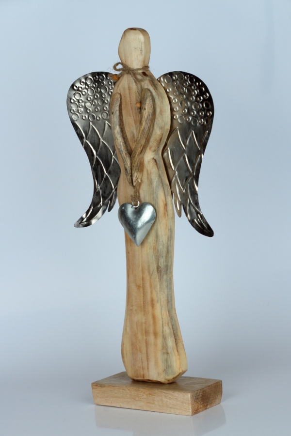 Luxusní vánoční dekorace anděl dřevěný 46cm