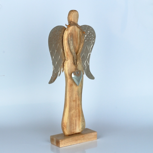 Luxusní vánoční dekorace anděl dřevěný 46cm