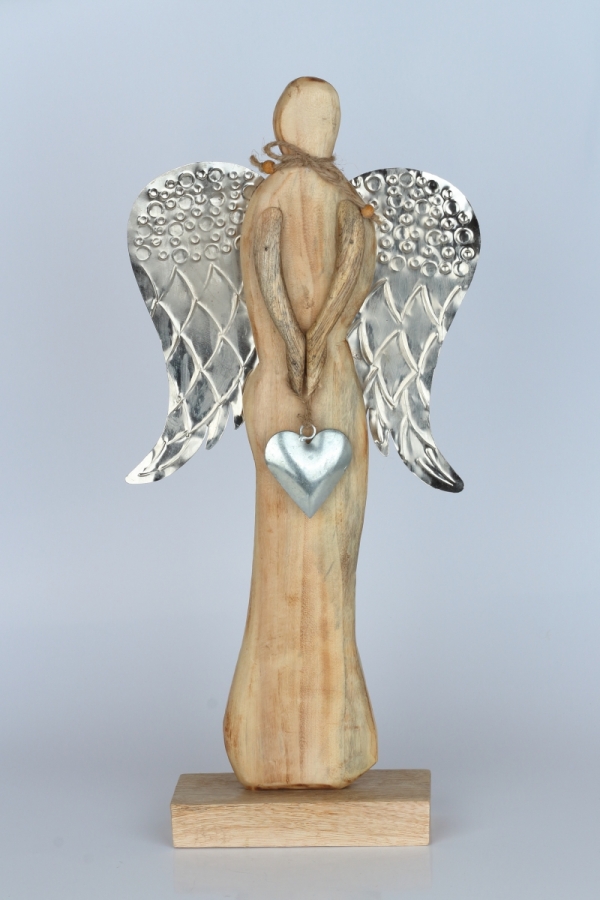 Luxusní vánoční dekorace anděl dřevěný 46cm